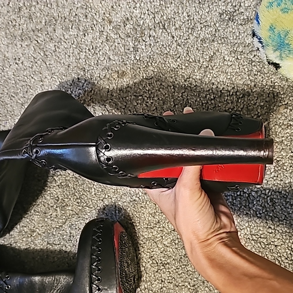 Christian louboutin black thigh high boots - Picture 7 of 16